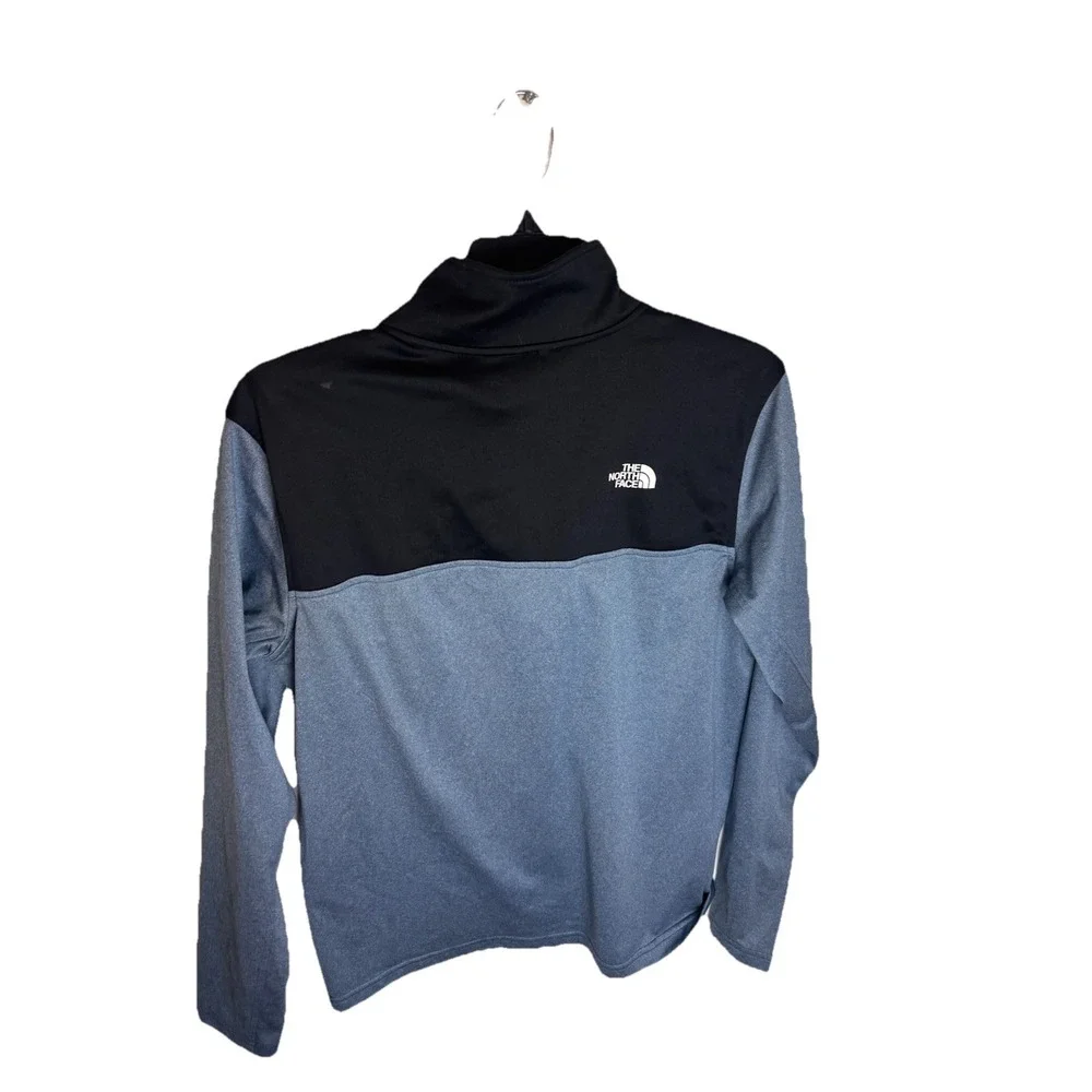 The North Face Mens Medium Blue And Black 1/4 Zip Pullover